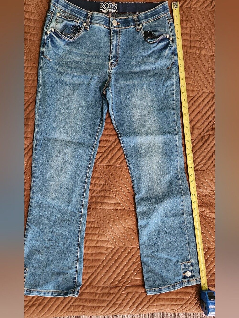 RODS Light Wash Embroidered Pocket Jeans, GREAT CONDITION, SZ. 13/14x32
